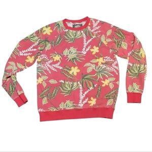 Rare Vans Vintage Muted Red Tropical Sweatshirt